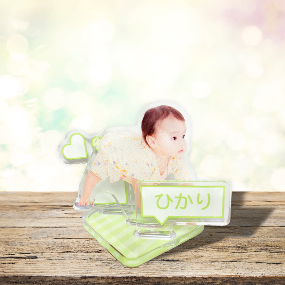 【ハート】ストライプ アクリルスタンド