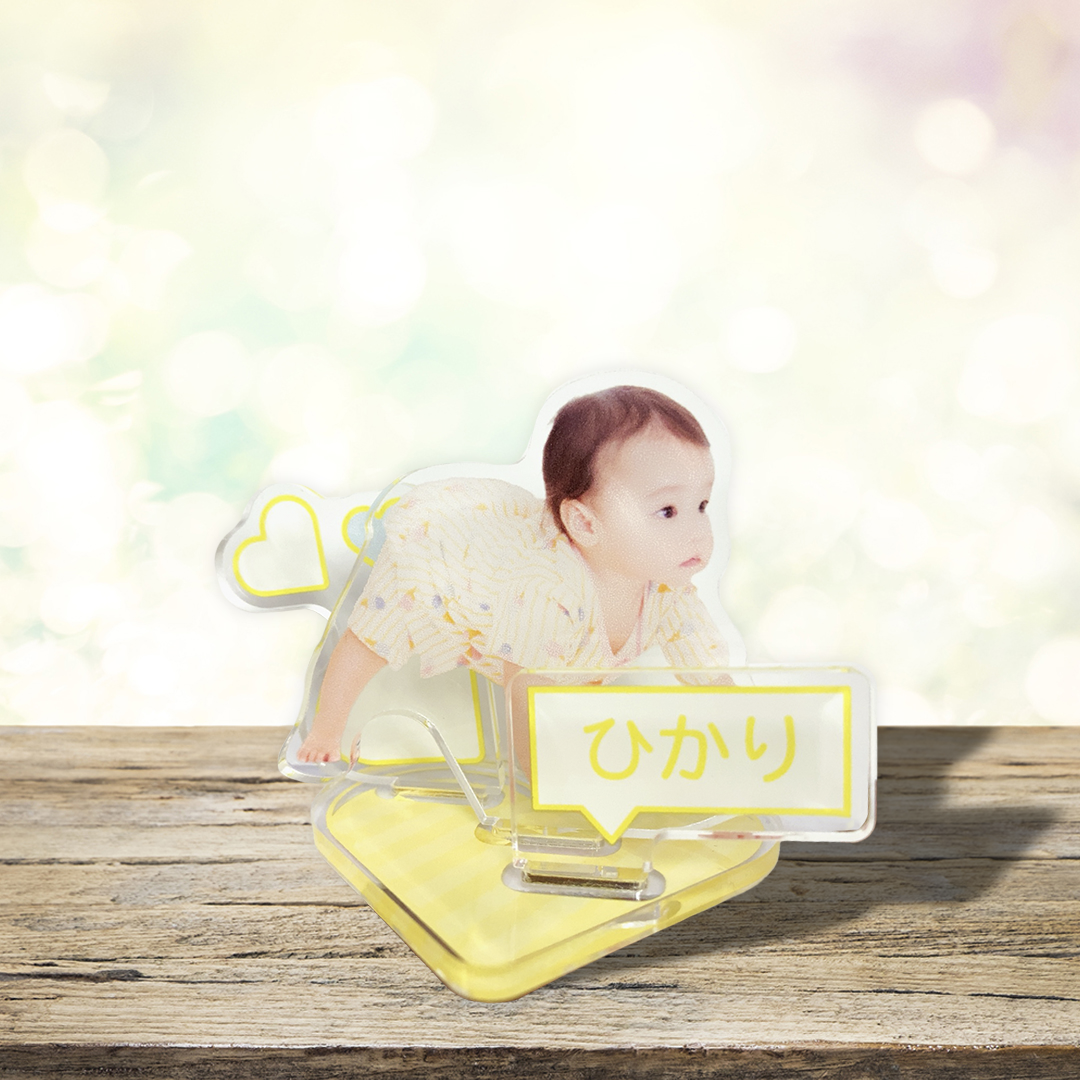 【ハート】ストライプ　アクリルスタンド